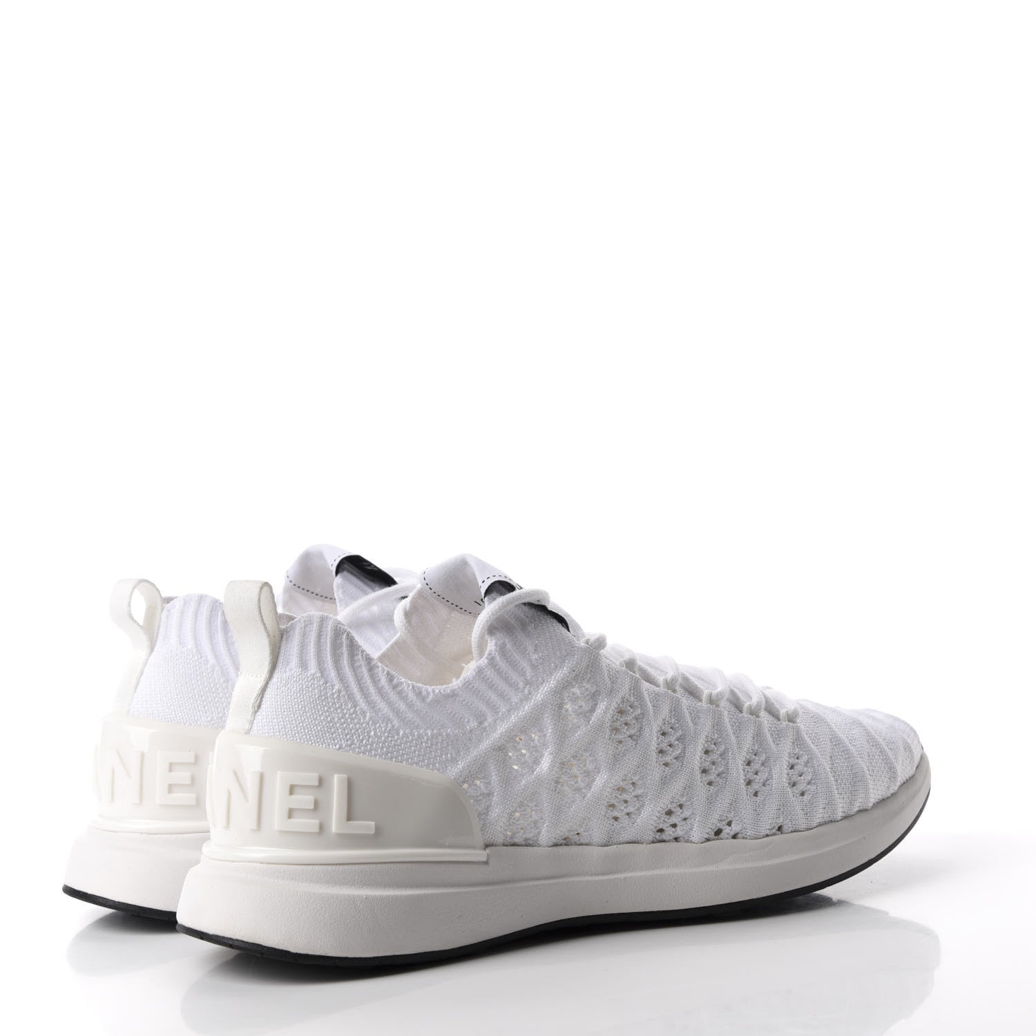 Chanel Fabric Logo Sneakers 39 White 4 of 9