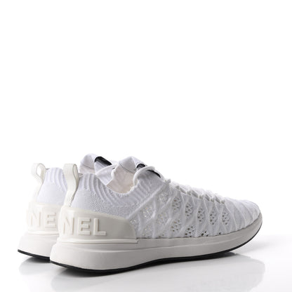 Chanel Fabric Logo Sneakers 39 White 4 of 9