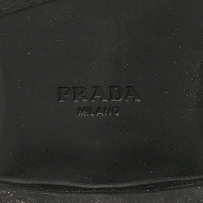 Prada Satin Crystal Metal Triangle Logo 50mm Loafers 35 Cristal 6 of 12