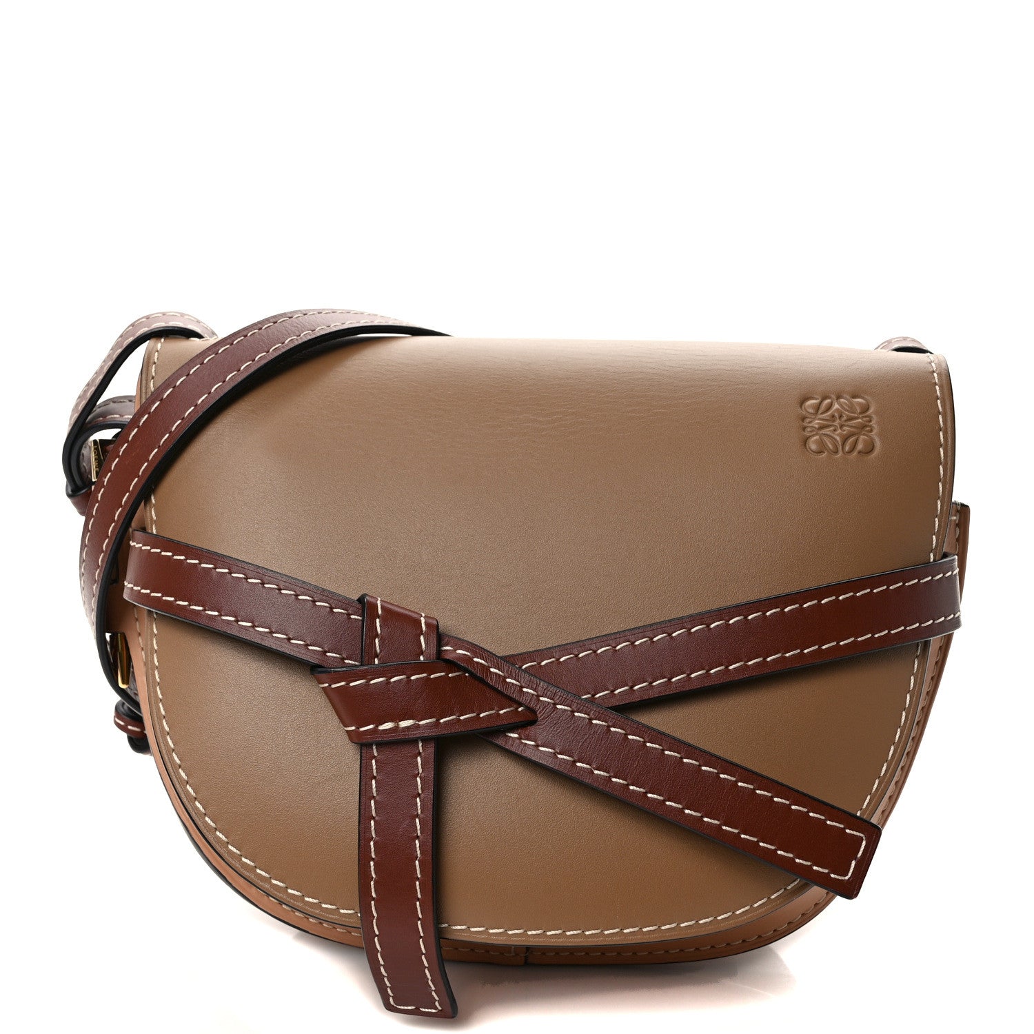 Loewe Calfskin Small Gate Crossbody Bag Taupe 1 of 8