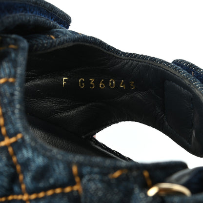 Chanel Denim Velcro Dad Sandals 36 Navy Blue 8 of 8