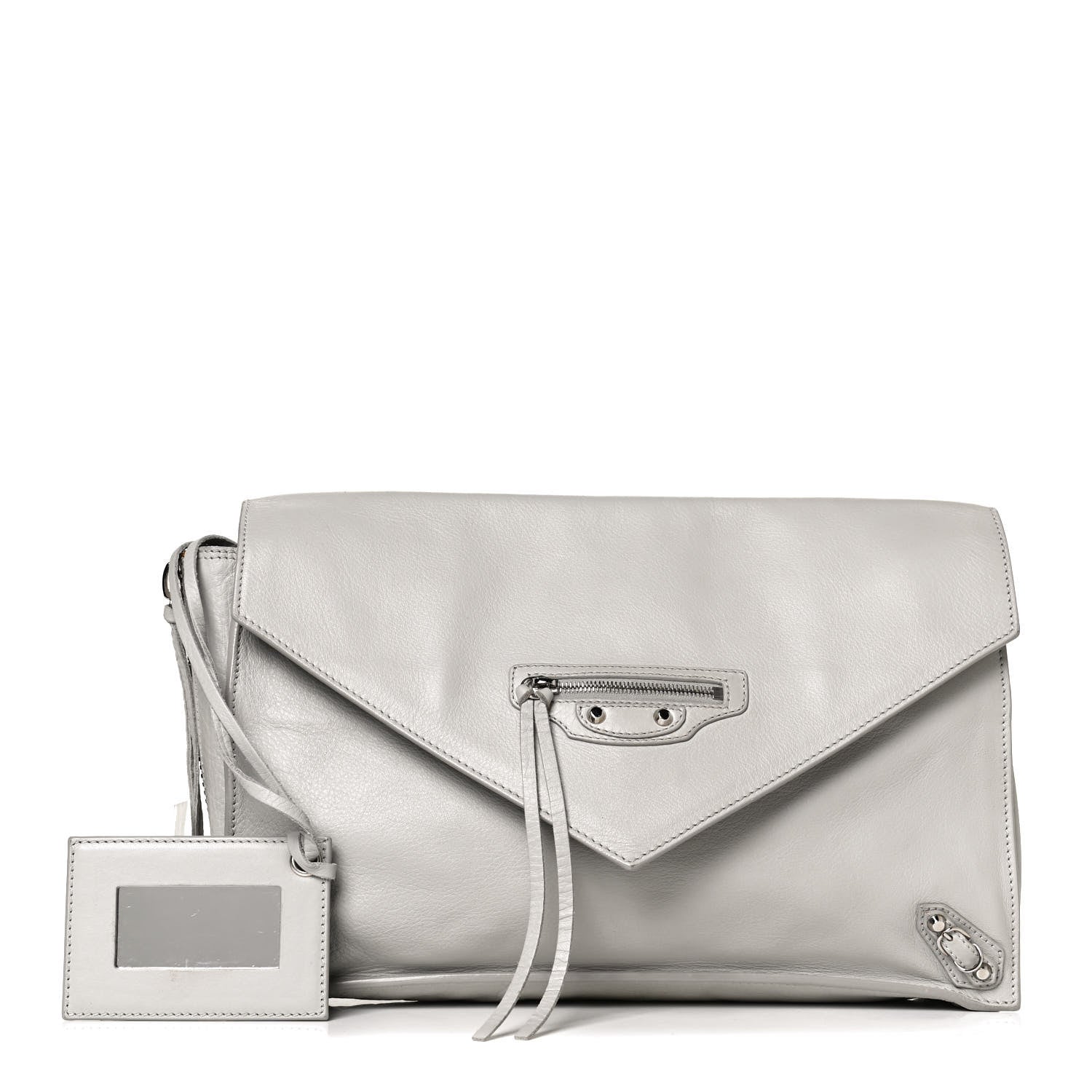 Balenciaga Veau Papier Sight Clutch Gris Metal 1 of 13