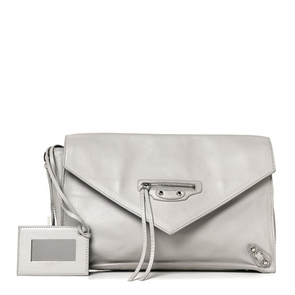 Balenciaga Veau Papier Sight Clutch Gris Metal 1 of 13