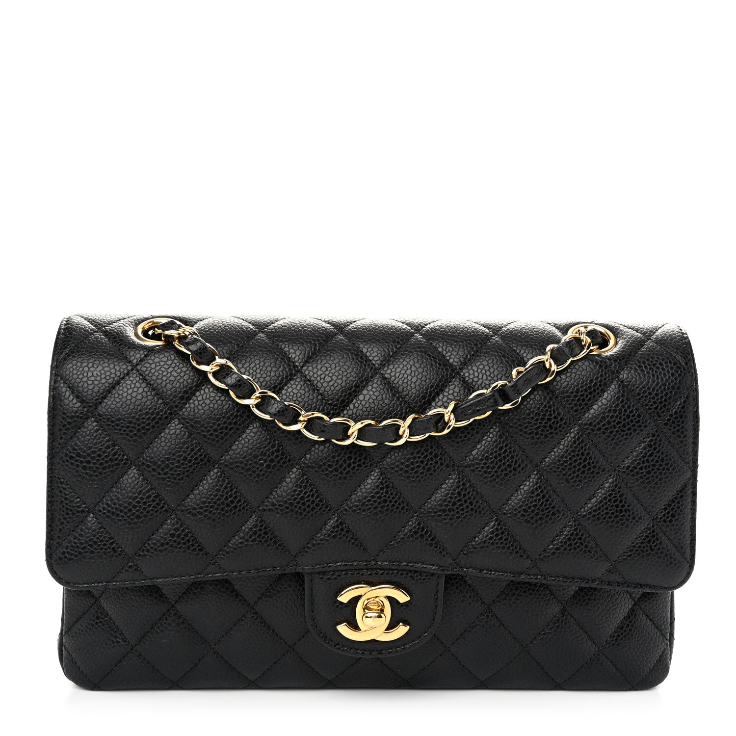 Chanel Caviar Quilted Medium Double Flap Black 1 of 11
