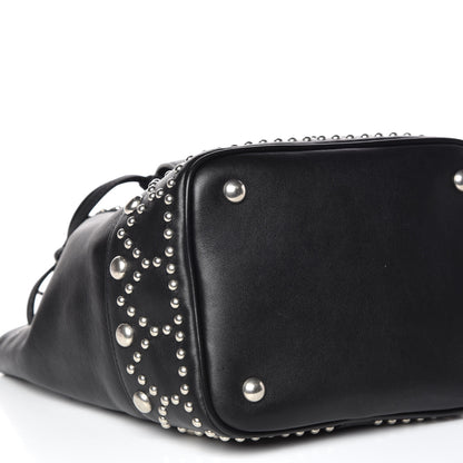 Saint Laurent Calfskin Small Y Studs Bucket Bag Black 5 of 10