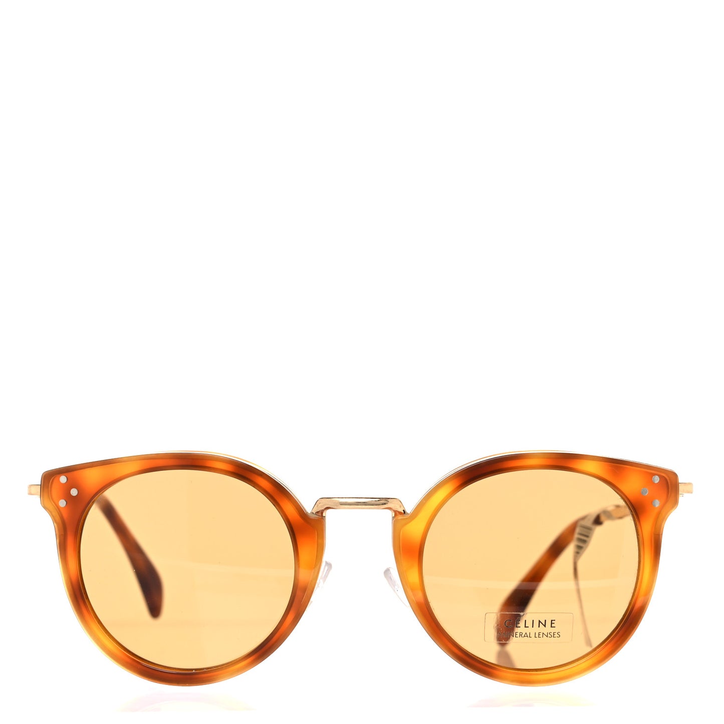 Round Sunglasses CL40011U Havana Gold