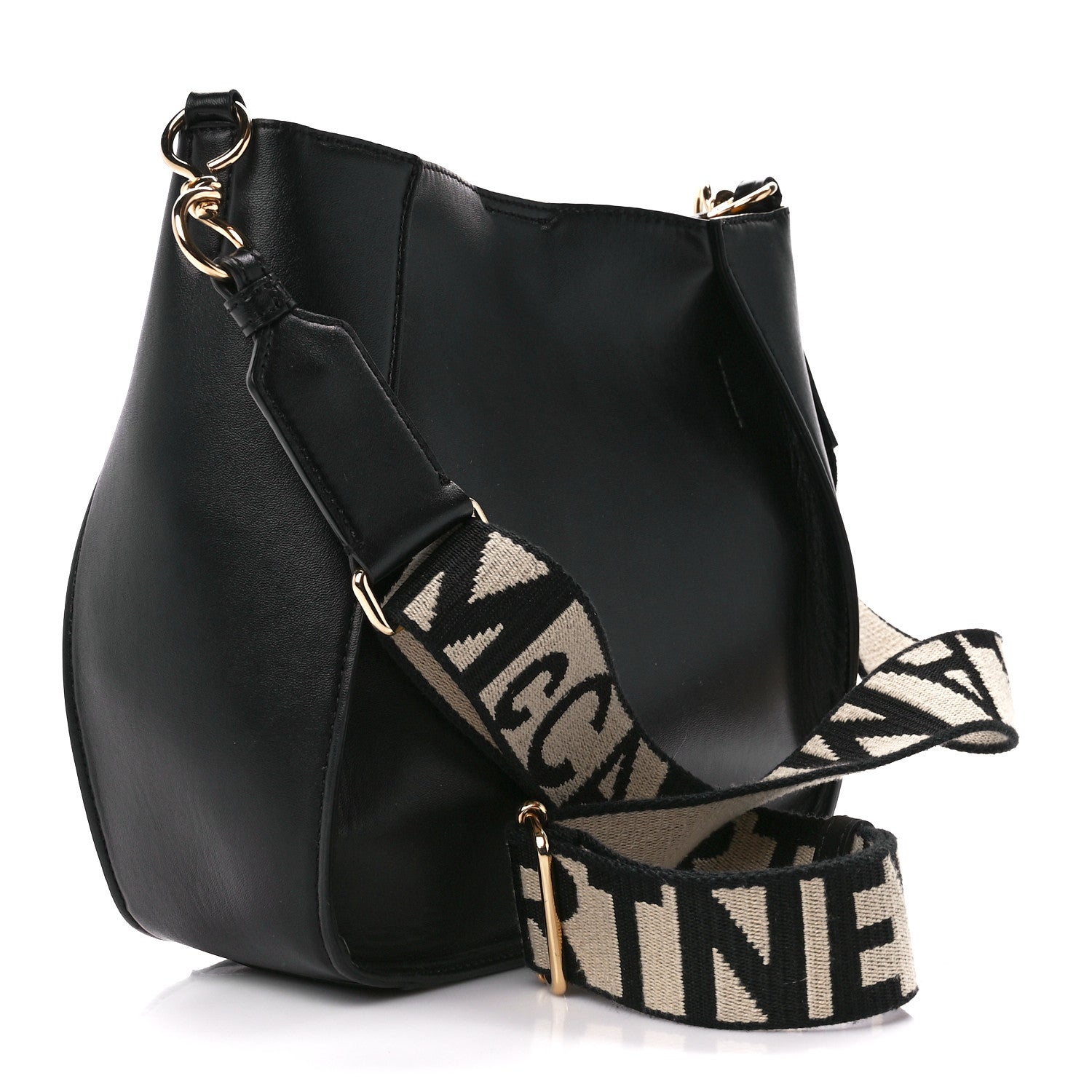 Stella McCartney Eco Alter Nappa Perforated Logo Mini Crossbody Black 3 of 12