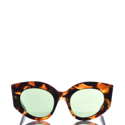 Gucci Acetate Oversized Rectangle Frame Web Sunglasses GG 0275/S Tortoise 2 of 7