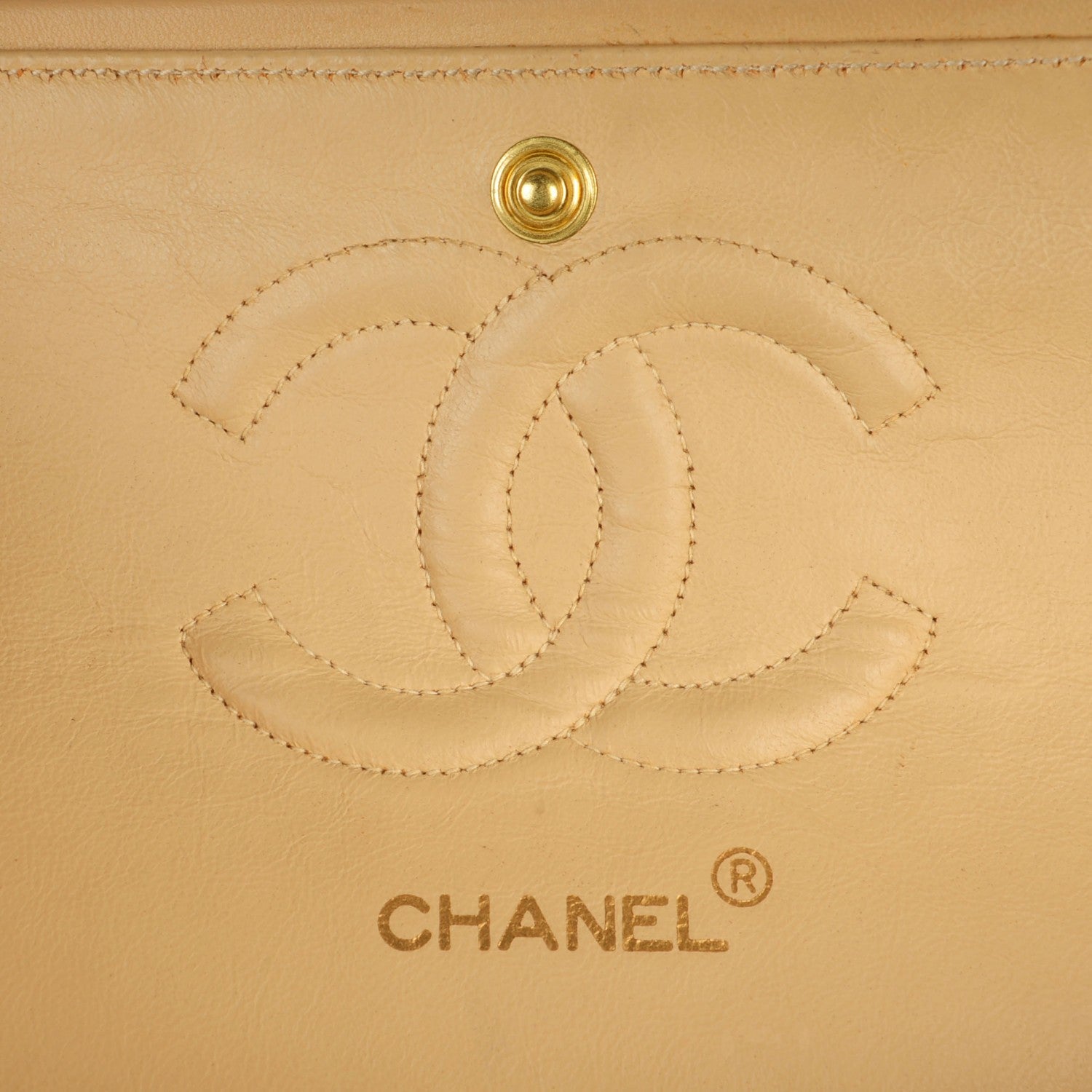 Chanel Lambskin Quilted Medium Double Flap Beige 7 of 8
