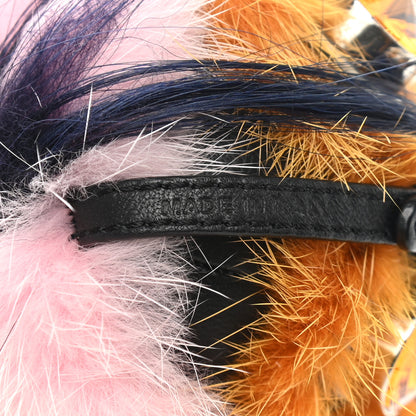 Fendi Mink Goat Fur QuTweet Bag Bug Charm Marshmallow Black 3 of 4