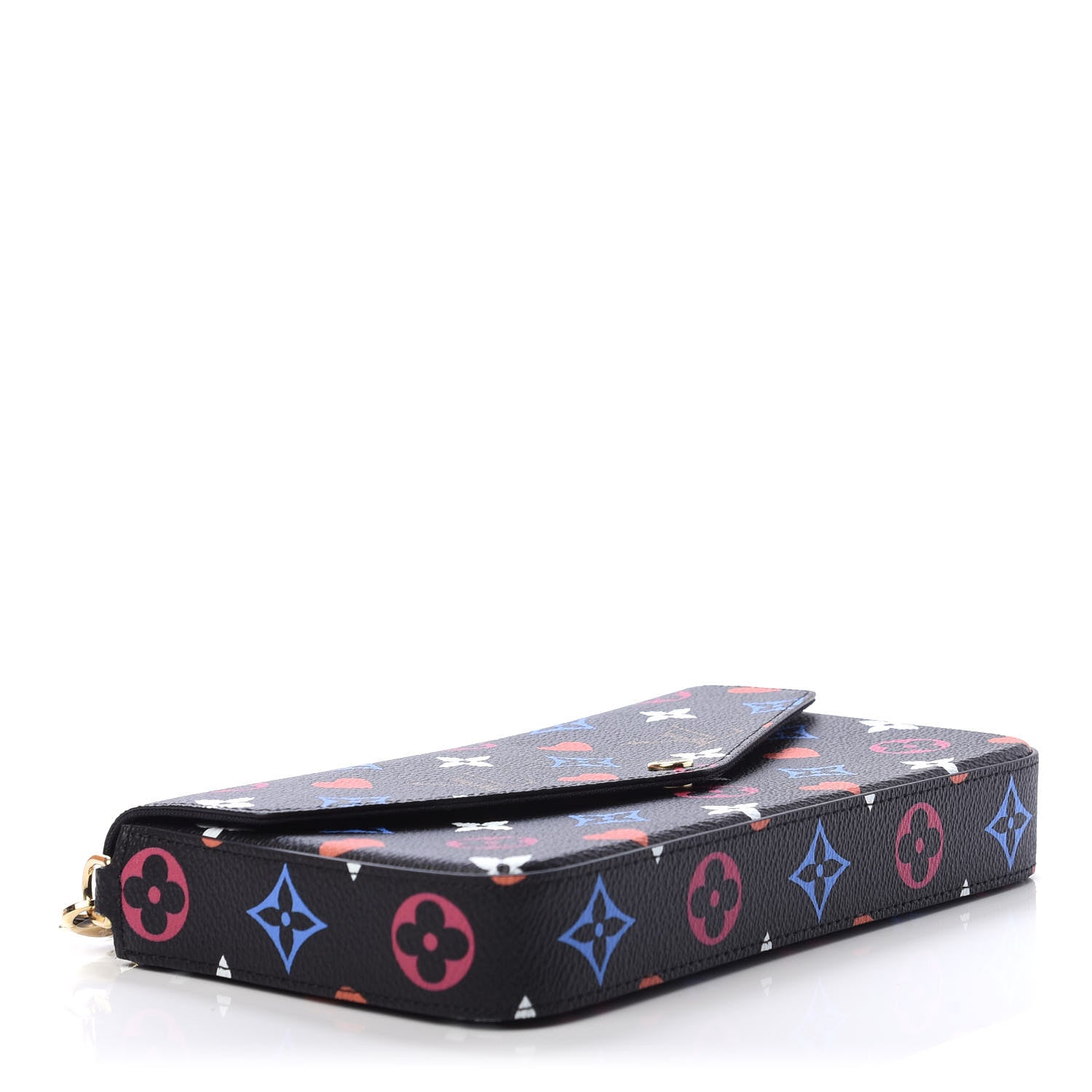 Louis Vuitton Game On Felicie Chain Wallet Black 5 of 16