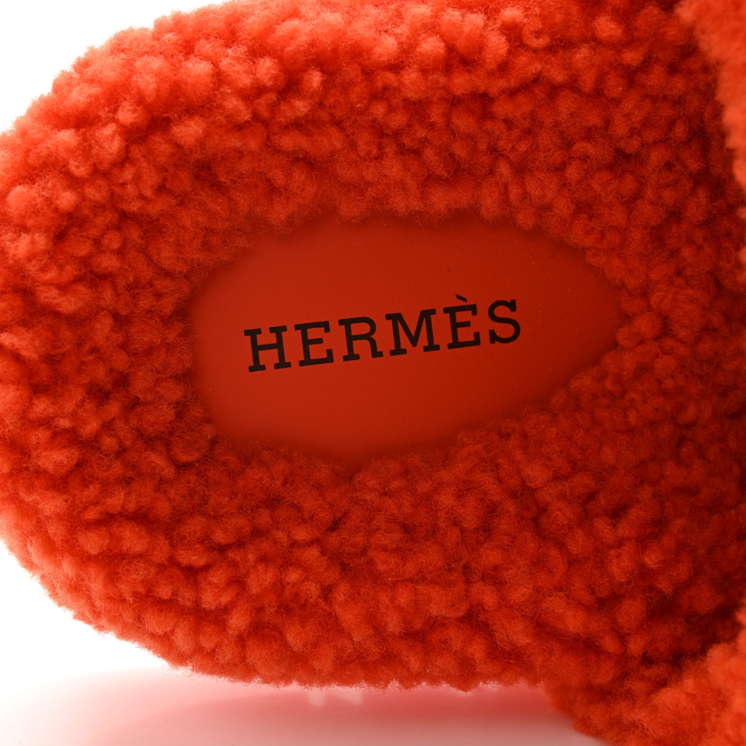 Hermes Woolskin Womens Chypre Sandals 36 Orange 5 of 8