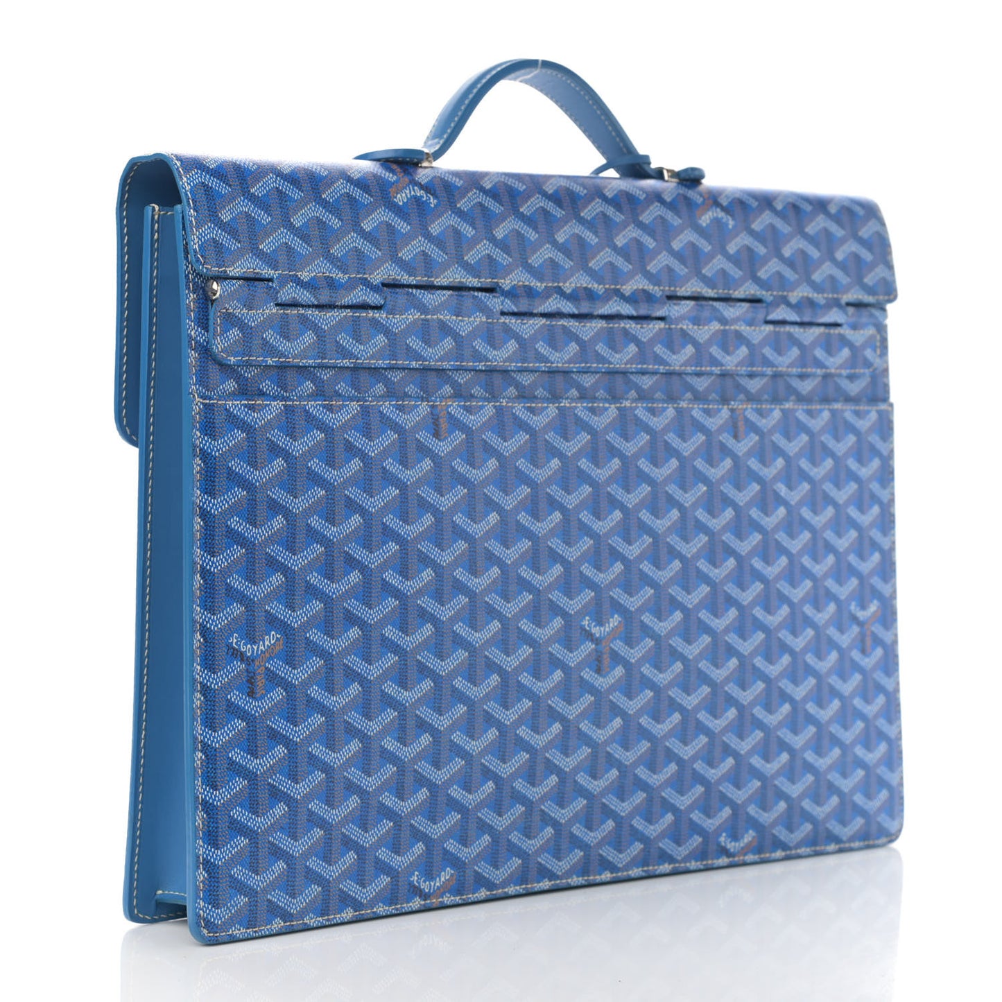 Goyardine Serviette Chypre Briefcase Sky Blue