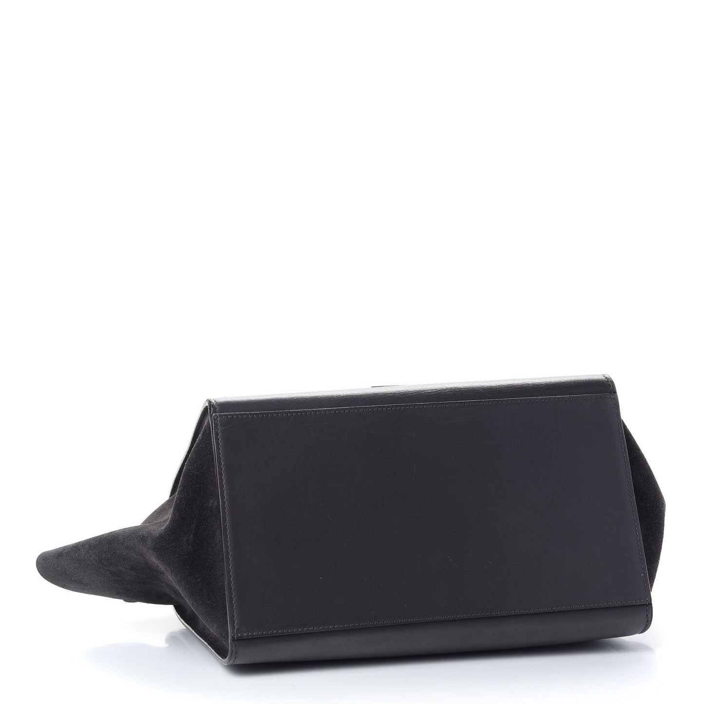 Smooth Calfskin Suede Medium Trapeze Grey