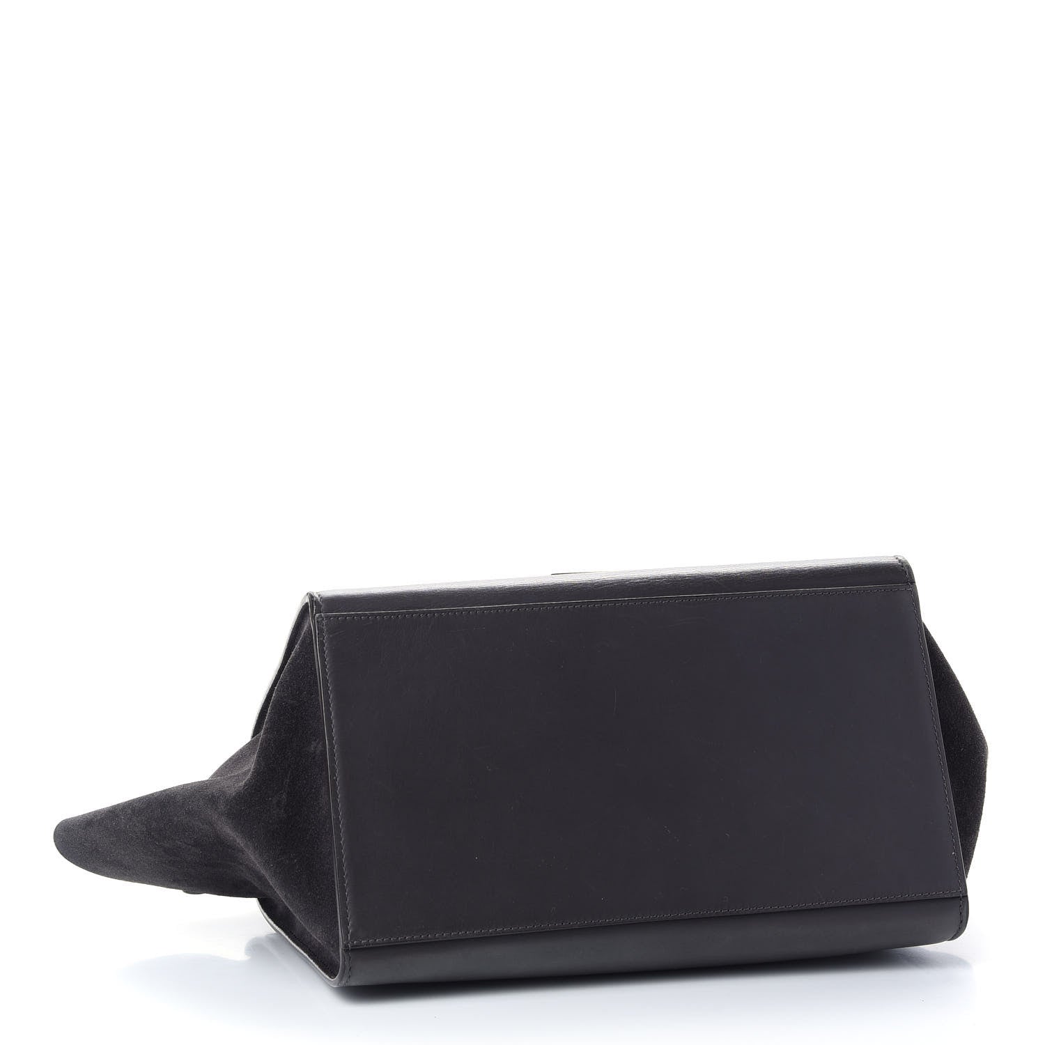 Celine Smooth Calfskin Suede Medium Trapeze Grey 4 of 10