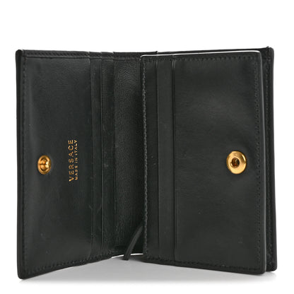 Versace Calfskin Medusa Barocco Rodeo Print Card Holder Wallet Black Multicolor 5 of 10