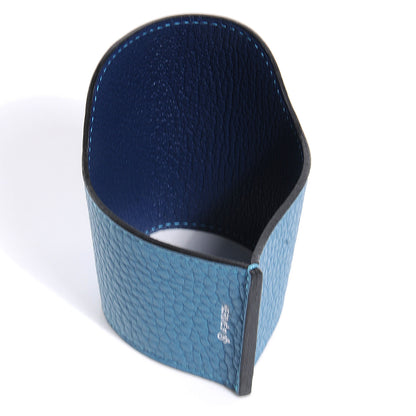 Hermes Taurillon Clemence Petit H Cup Holder Blue Jean 3 of 5