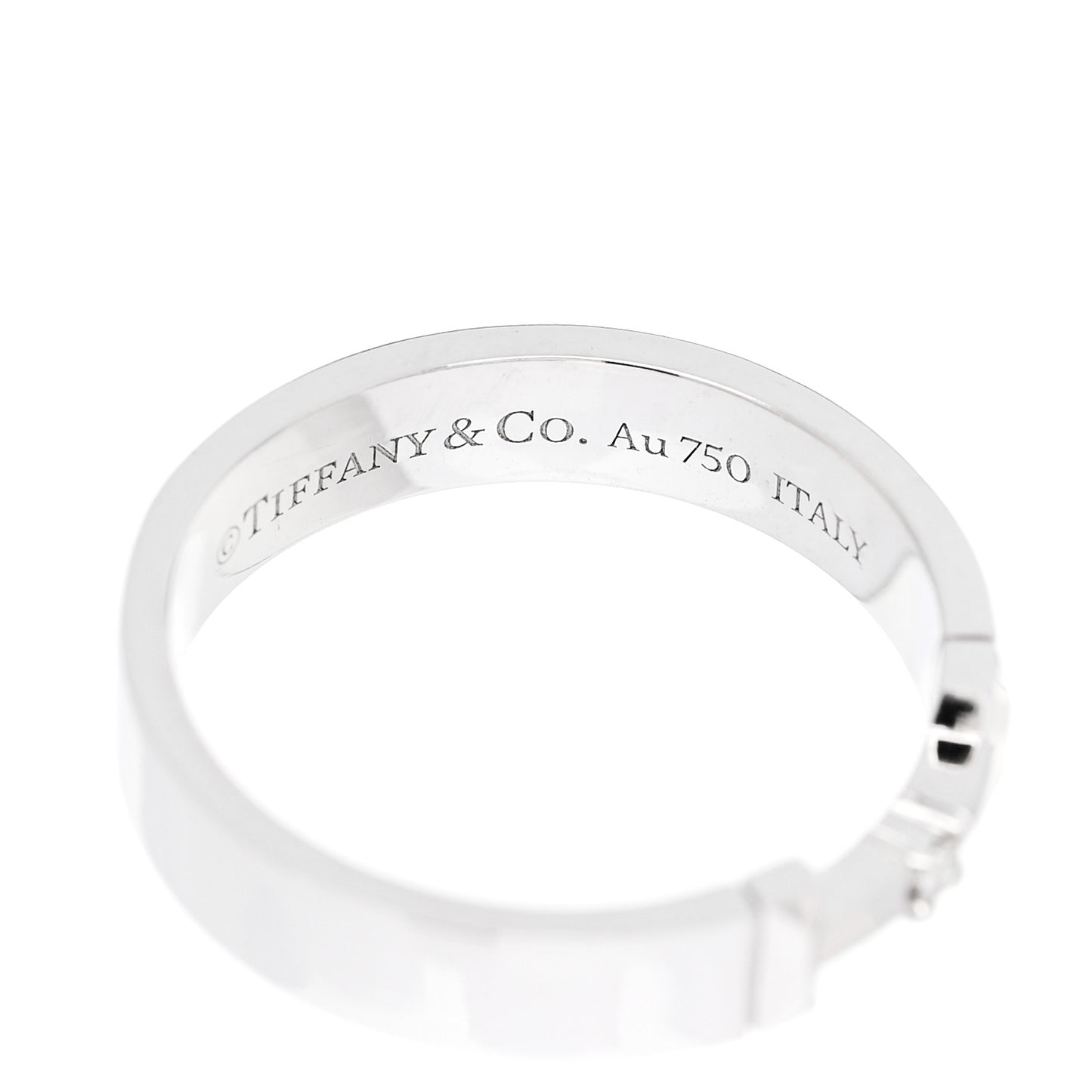 18K White Gold Diamond T True Link Ring 52 6