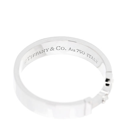 Tiffany 18K White Gold Diamond T True Link Ring 52 6 4 of 4