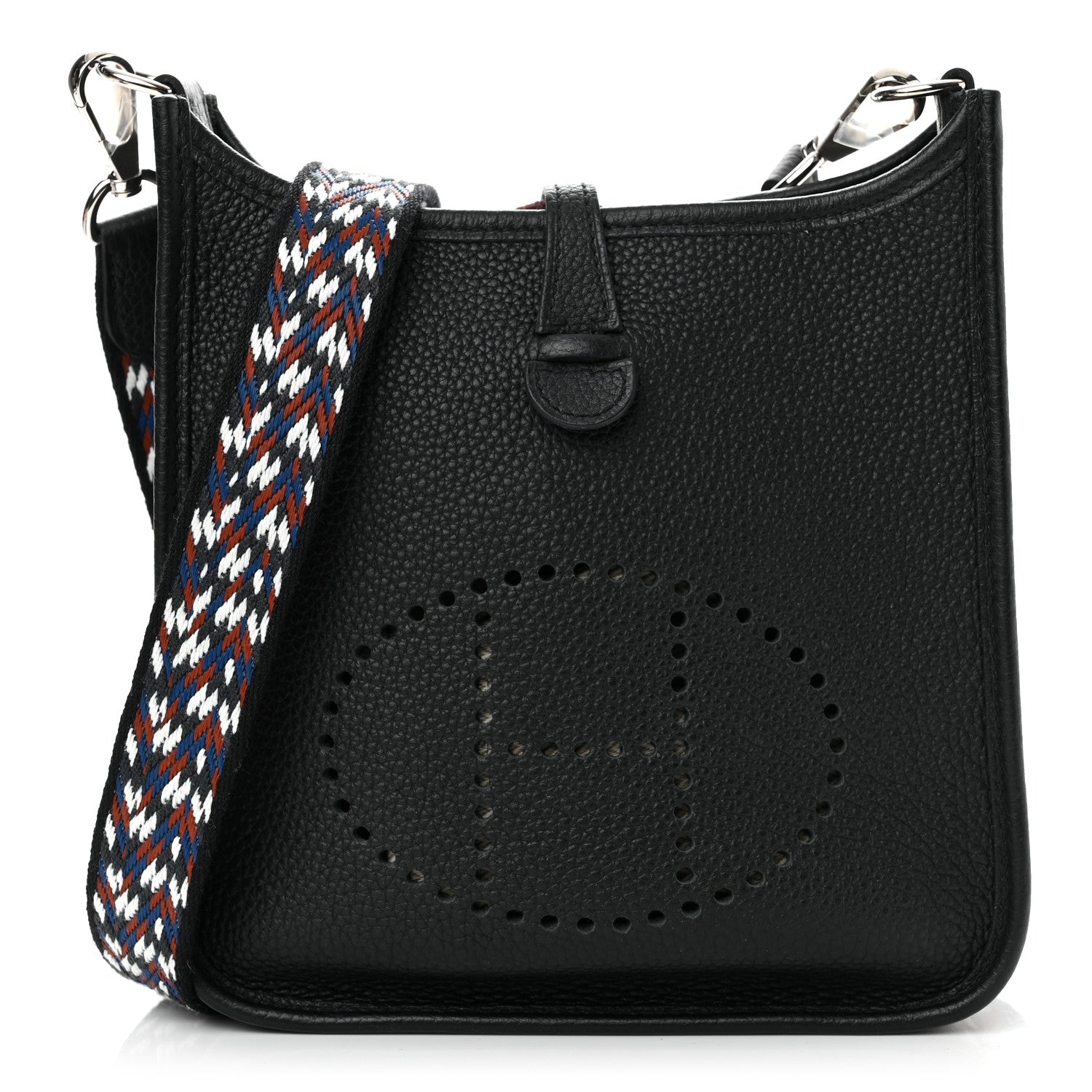 Hermes Taurillon Maurice Zigzag Evelyne TPM Black Bleu Zellige Indigo 1 of 10