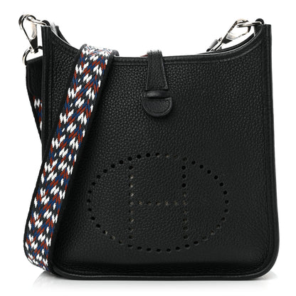 Hermes Taurillon Maurice Zigzag Evelyne TPM Black Bleu Zellige Indigo 1 of 10