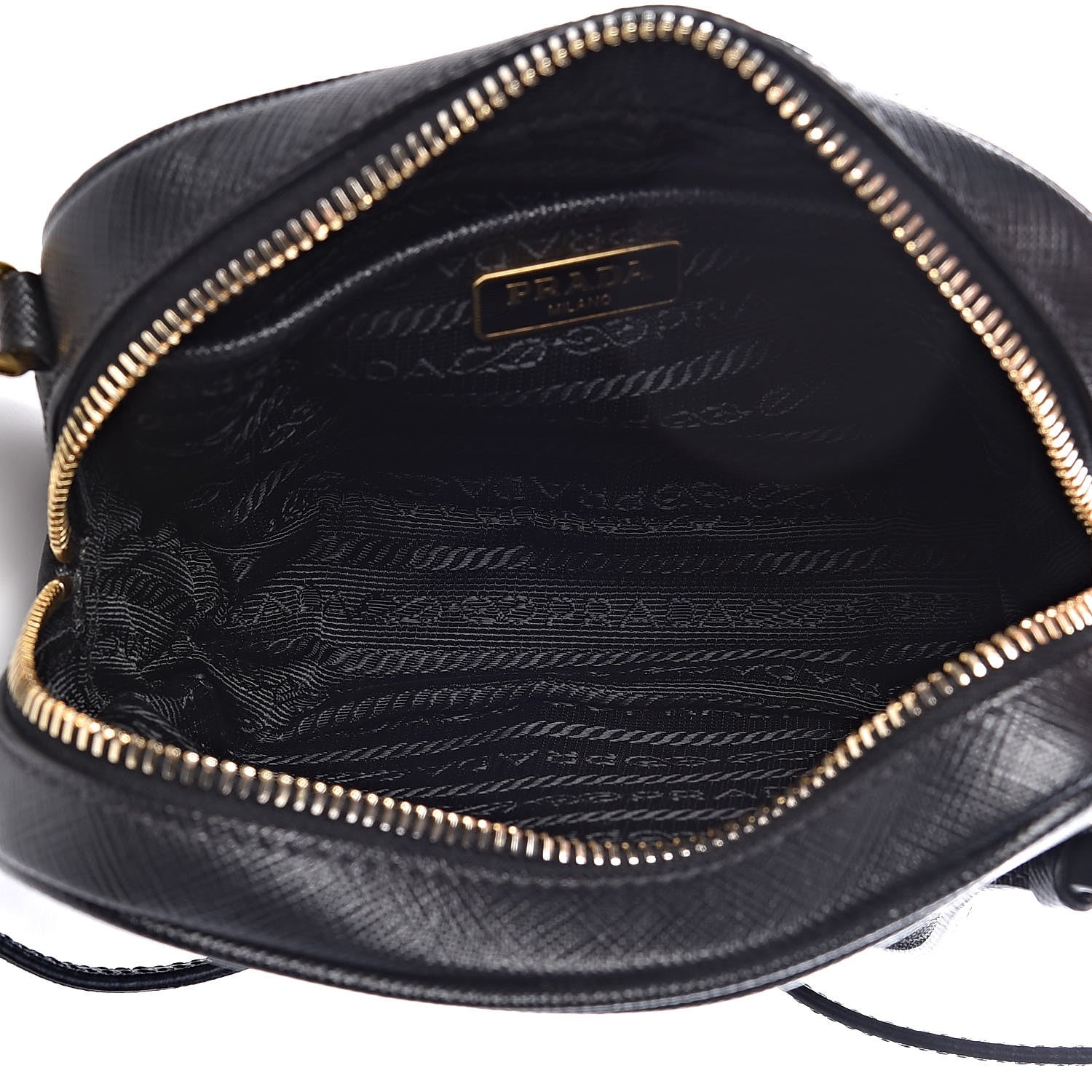 Prada Saffiano Mini Camera Crossbody Bag Black 5 of 9