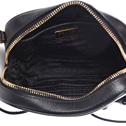 Prada Saffiano Mini Camera Crossbody Bag Black 5 of 9