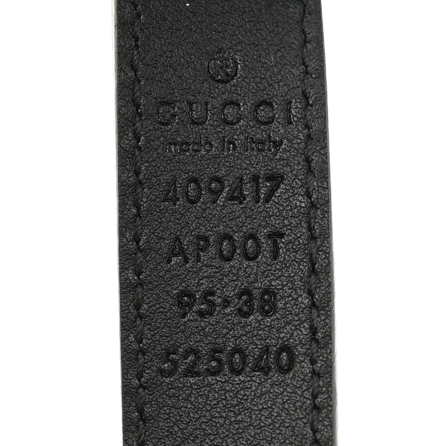 Calfskin Double G 20mm Belt 95 38 Black