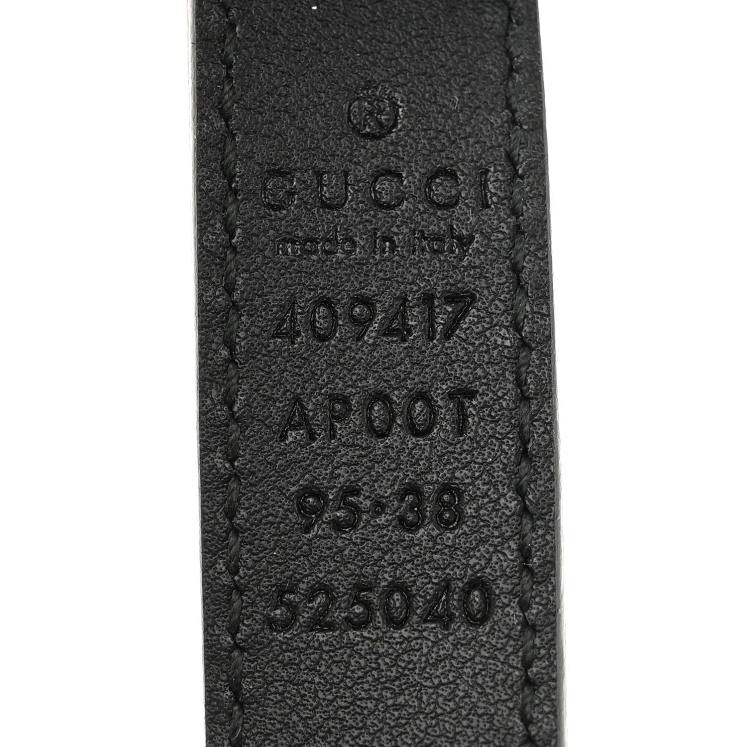 Gucci Calfskin Double G 20mm Belt 95 38 Black 5 of 6