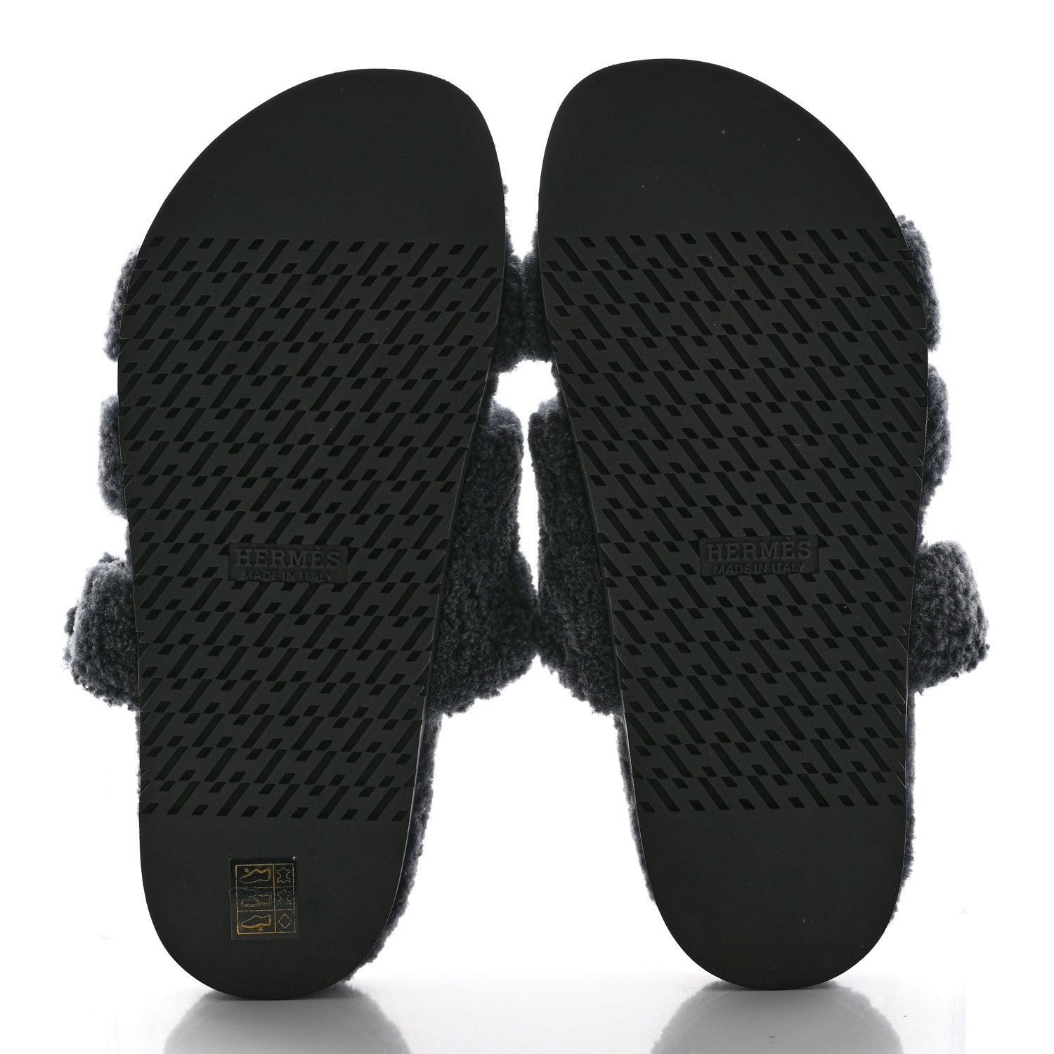 Hermes Woolskin Womens Chypre Sandals 41 Gris Chine 5 of 9