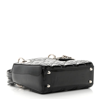 Christian Dior Patent Cannage Mini Lady Dior Black 4 of 13