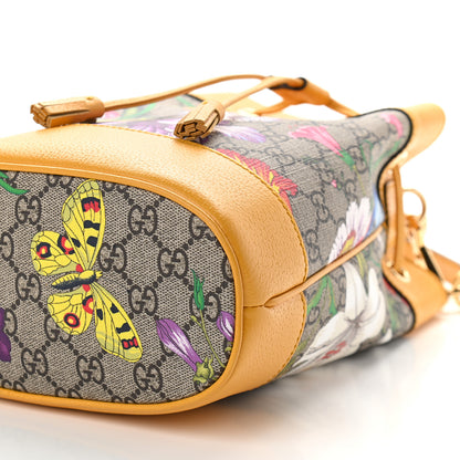 Gucci GG Supreme Monogram Flora Small Ophidia Bucket Bag Beige Multicolor Crop 9 of 9