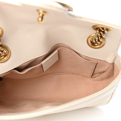 Gucci Calfskin Matelasse Mini GG Marmont Shoulder Bag White 4 of 4