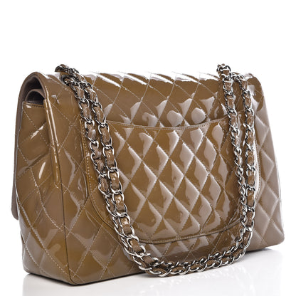 Chanel Patent Calfskin Quilted Maxi Double Flap Grey 3 of 15
