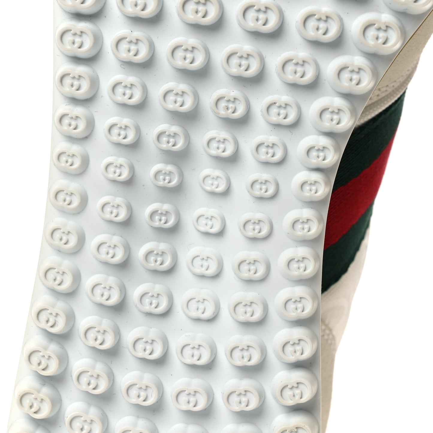 GG Suede Monogram Web Re-Motion Sneakers 37 White