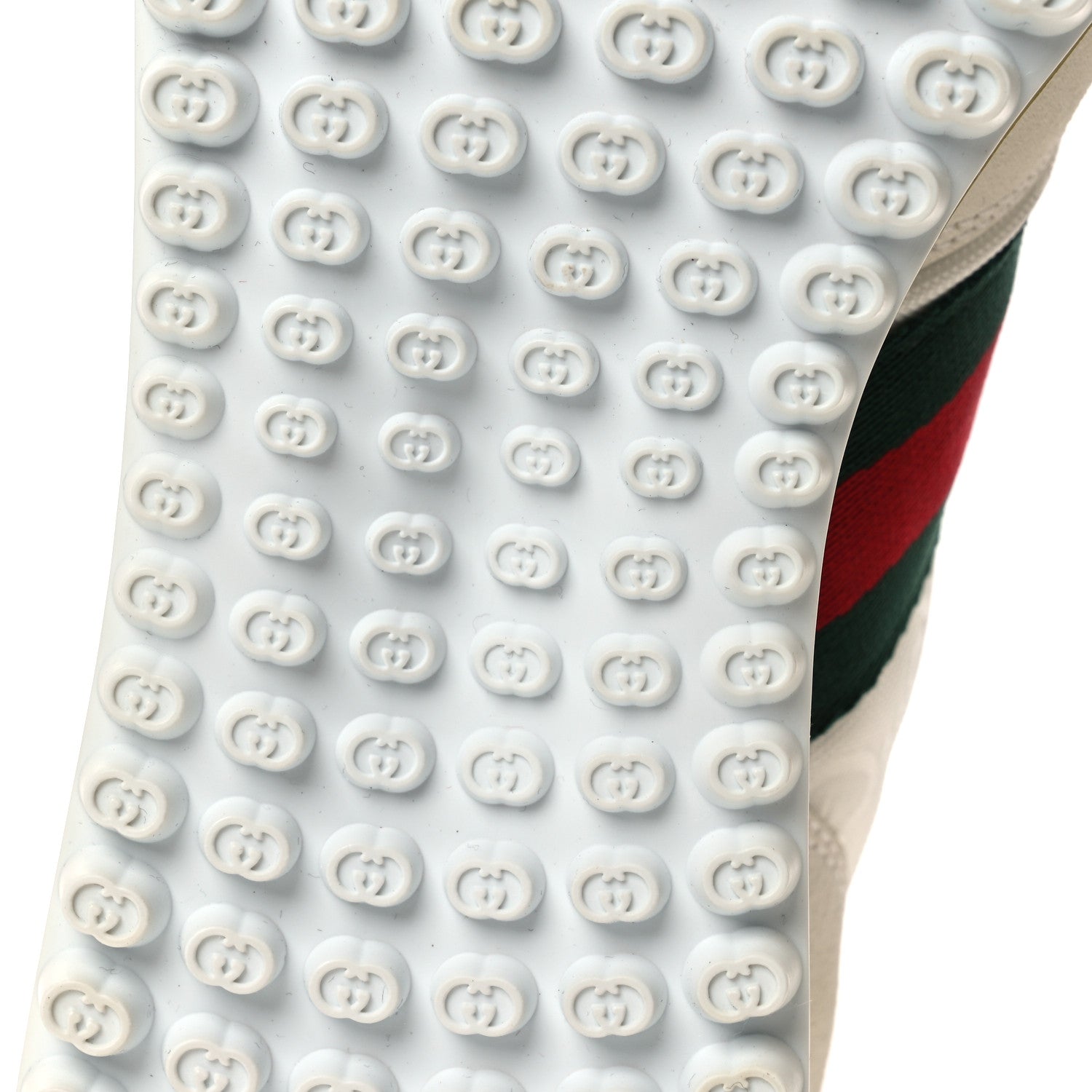 Gucci GG Suede Monogram Web Re-Motion Sneakers 37 White 8 of 12