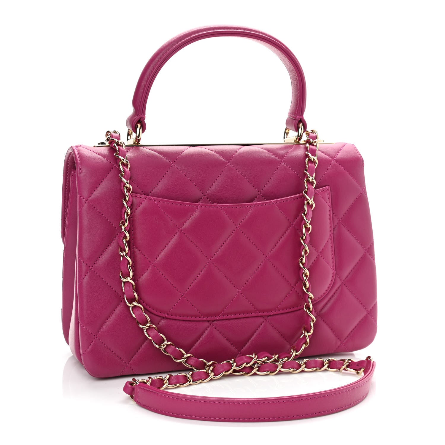 Chanel Lambskin Quilted Small Trendy CC Flap Dual Handle Bag Pink 3 of 11