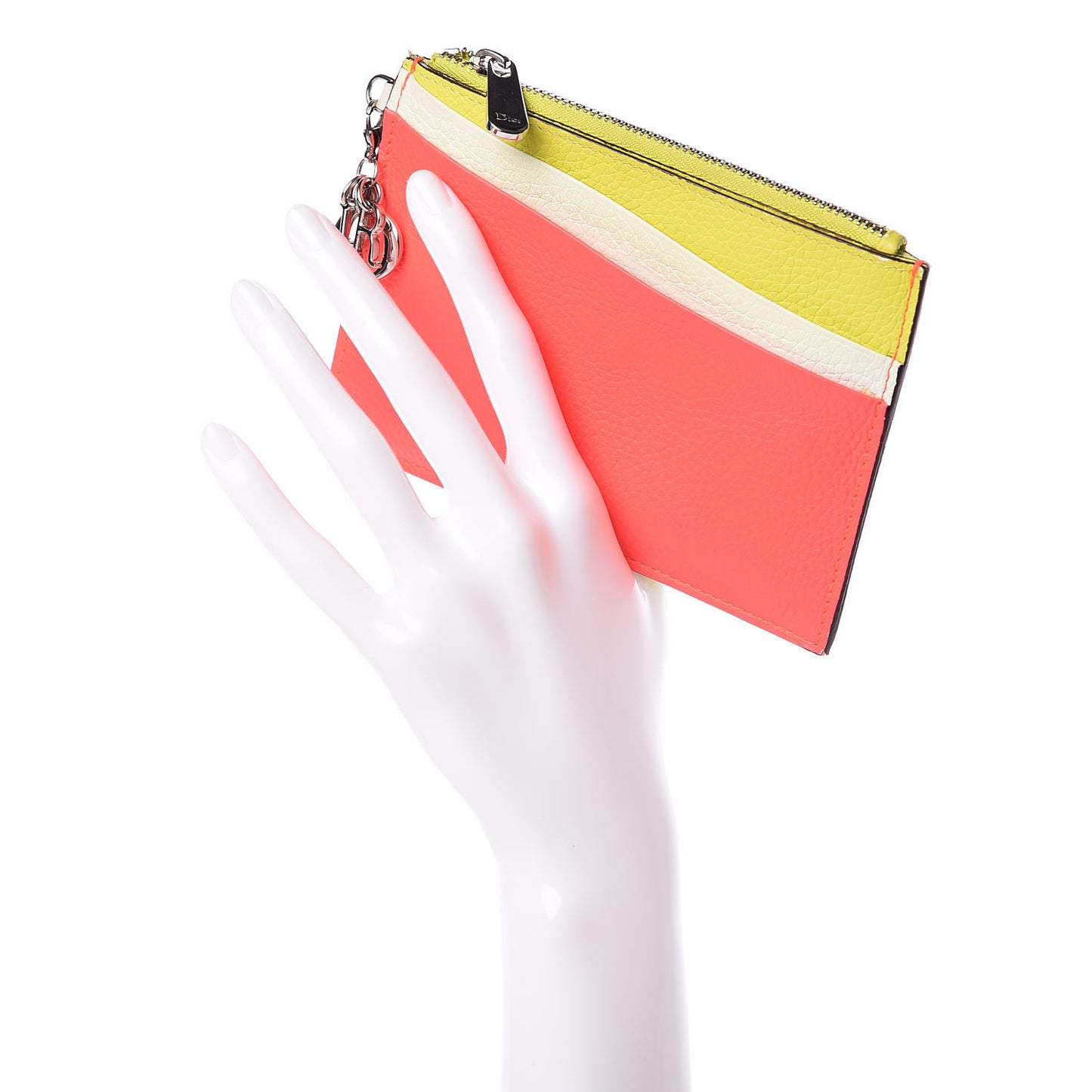 Bullcalf Tri-Color Diorissimo Card Holder Vert Acide