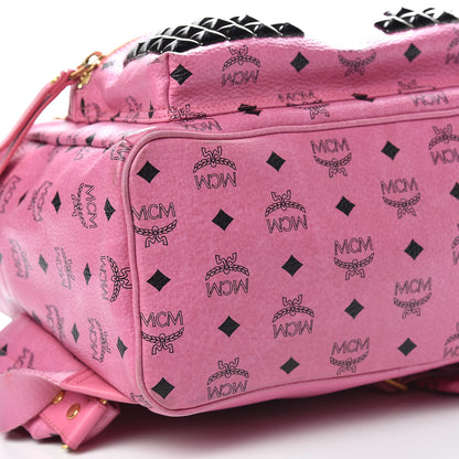 MCM Visetos Studded Medium Stark M Backpack Pink 10 of 12