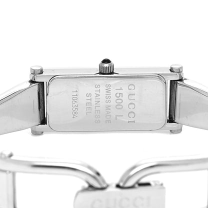 Gucci Stainless Steel Pink Mother of Pearl 12mm 1500L Horsebit Quartz Watch 4 of 4