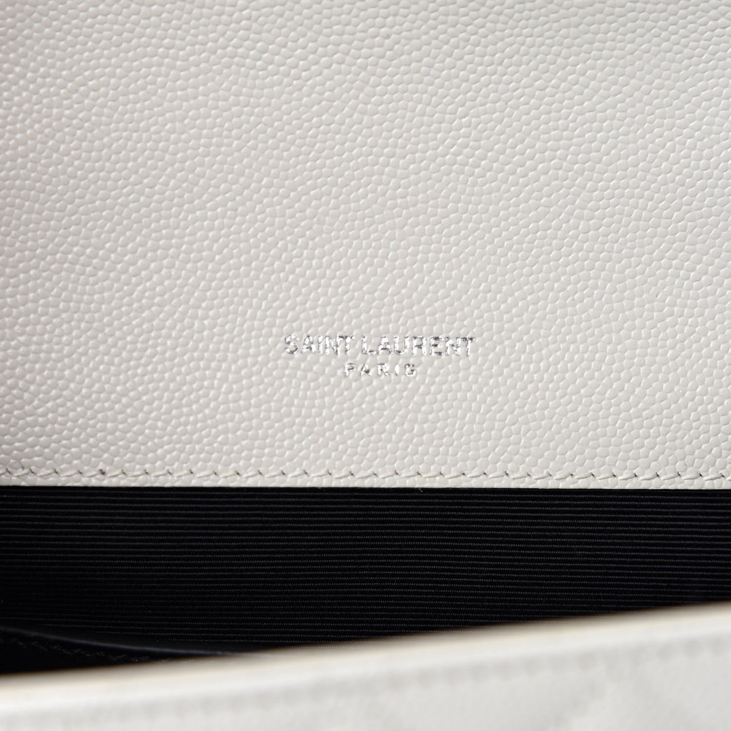 Grain De Poudre Textured Mixed Matelasse Triquilt Small Monogram Satchel Optical White