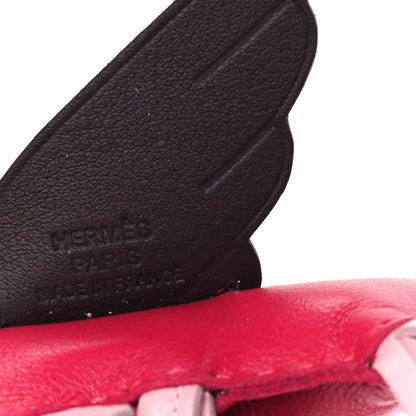 Hermes Milo Lambskin Grigri Rodeo Pegase Horse Bag Charm PM Framboise Rose Sakura Rouge Sellier 3 of 4