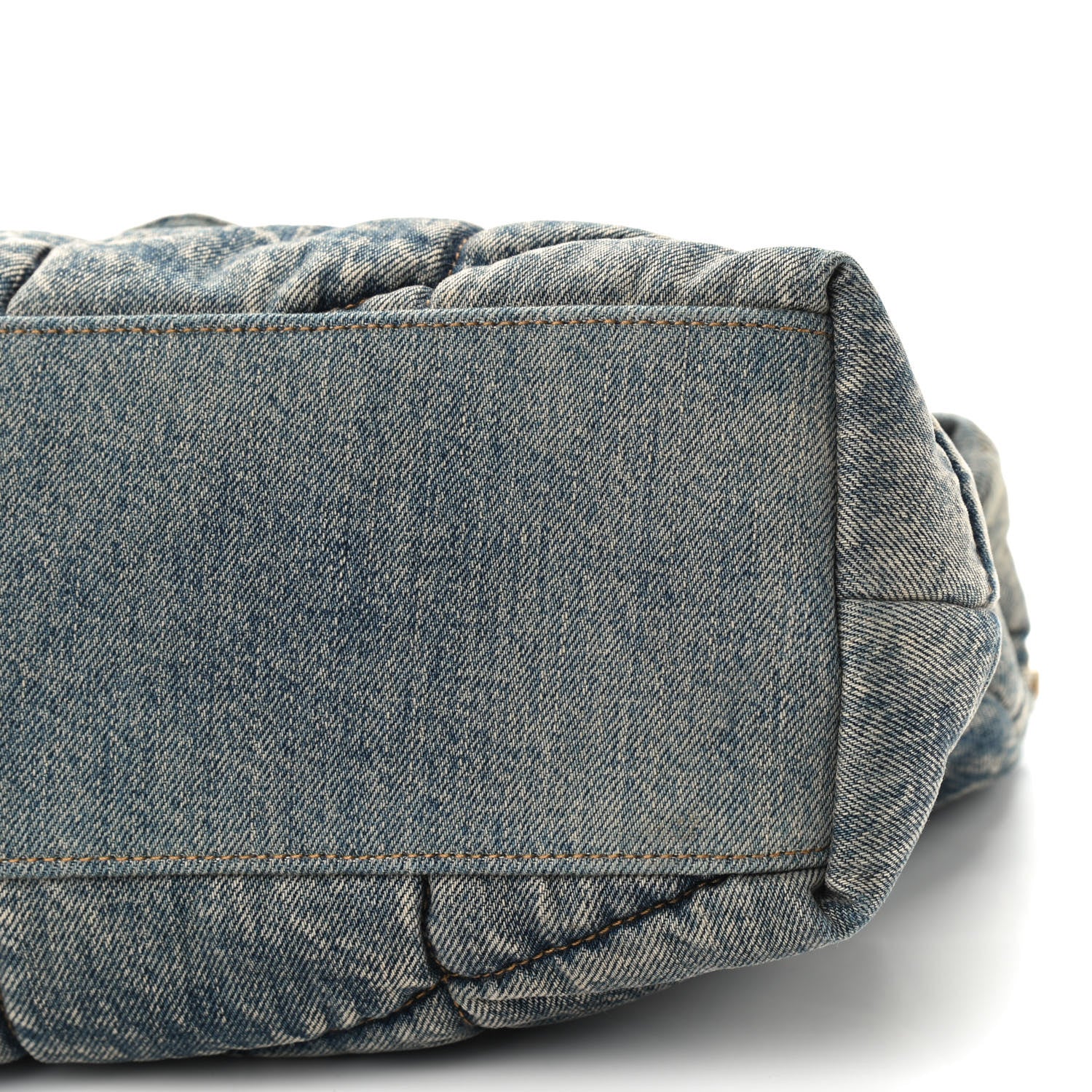 Saint Laurent Denim Quilted Medium Loulou Puffer Monogram Chain Satchel Blue Black 9 of 9