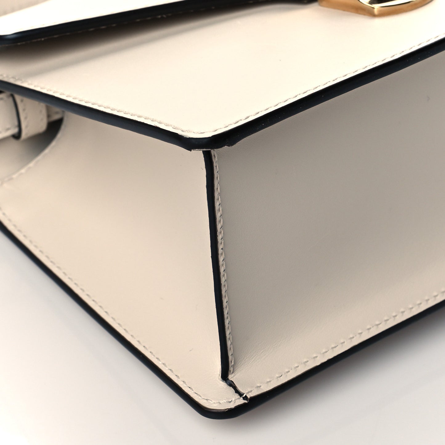 Calfskin Mini Sylvie Top Handle Bag White