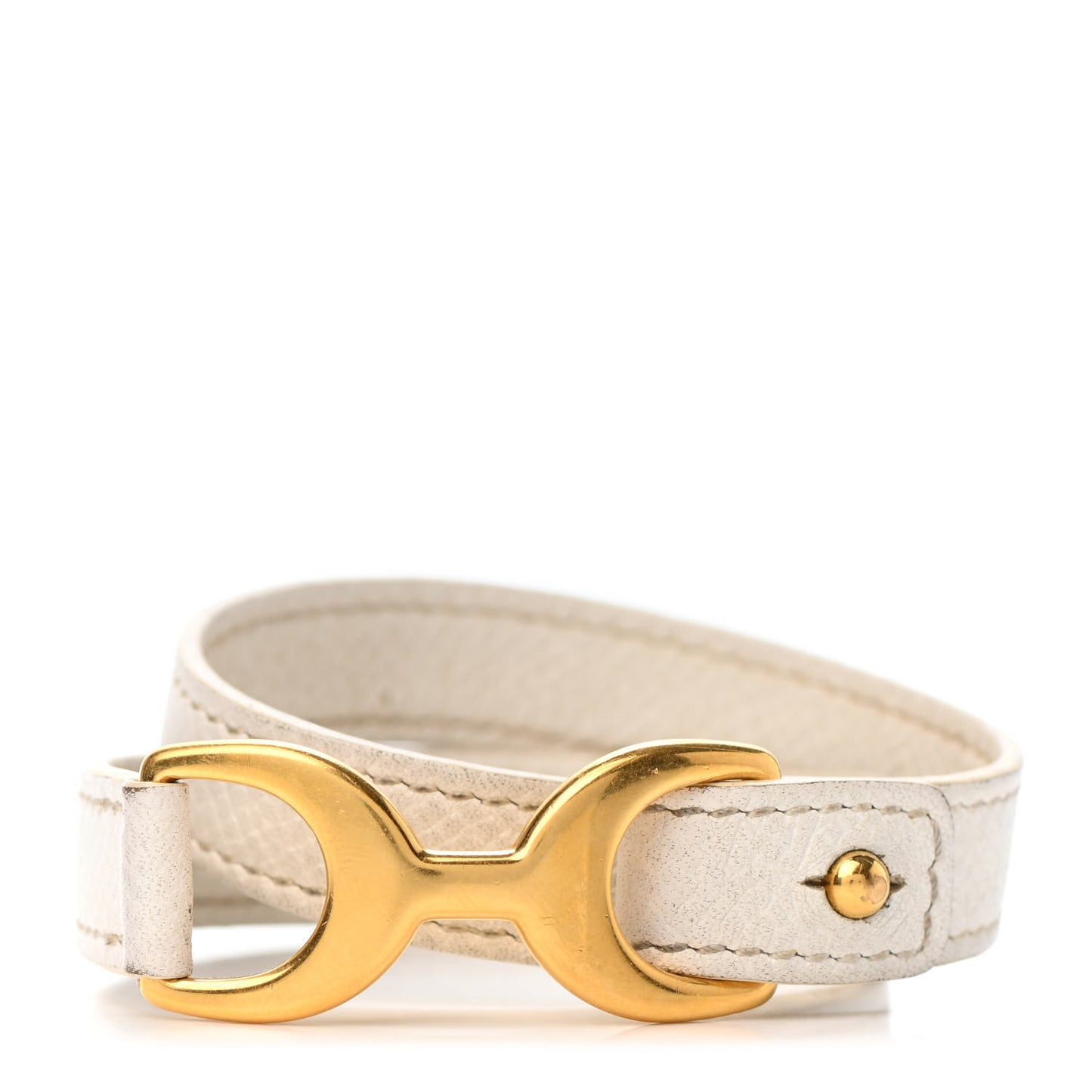 Epsom Baby Pavane Double Tour Bracelet S White