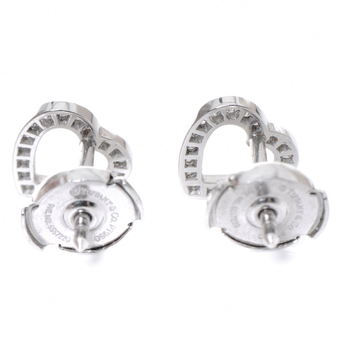 Platinum Diamond Heart Earrings