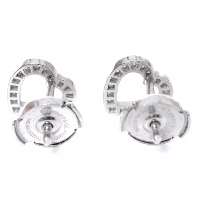 Tiffany Platinum Diamond Heart Earrings 3 of 4