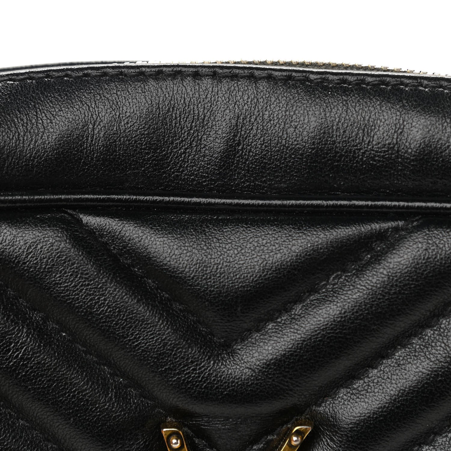Saint Laurent Calfskin Matelasse Monogram Lou Camera Bag Black 16 of 21