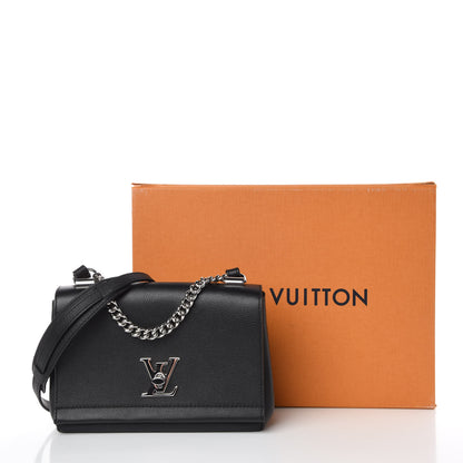 Louis Vuitton Calfskin Lockme II Chain Bag BB Black 14 of 14