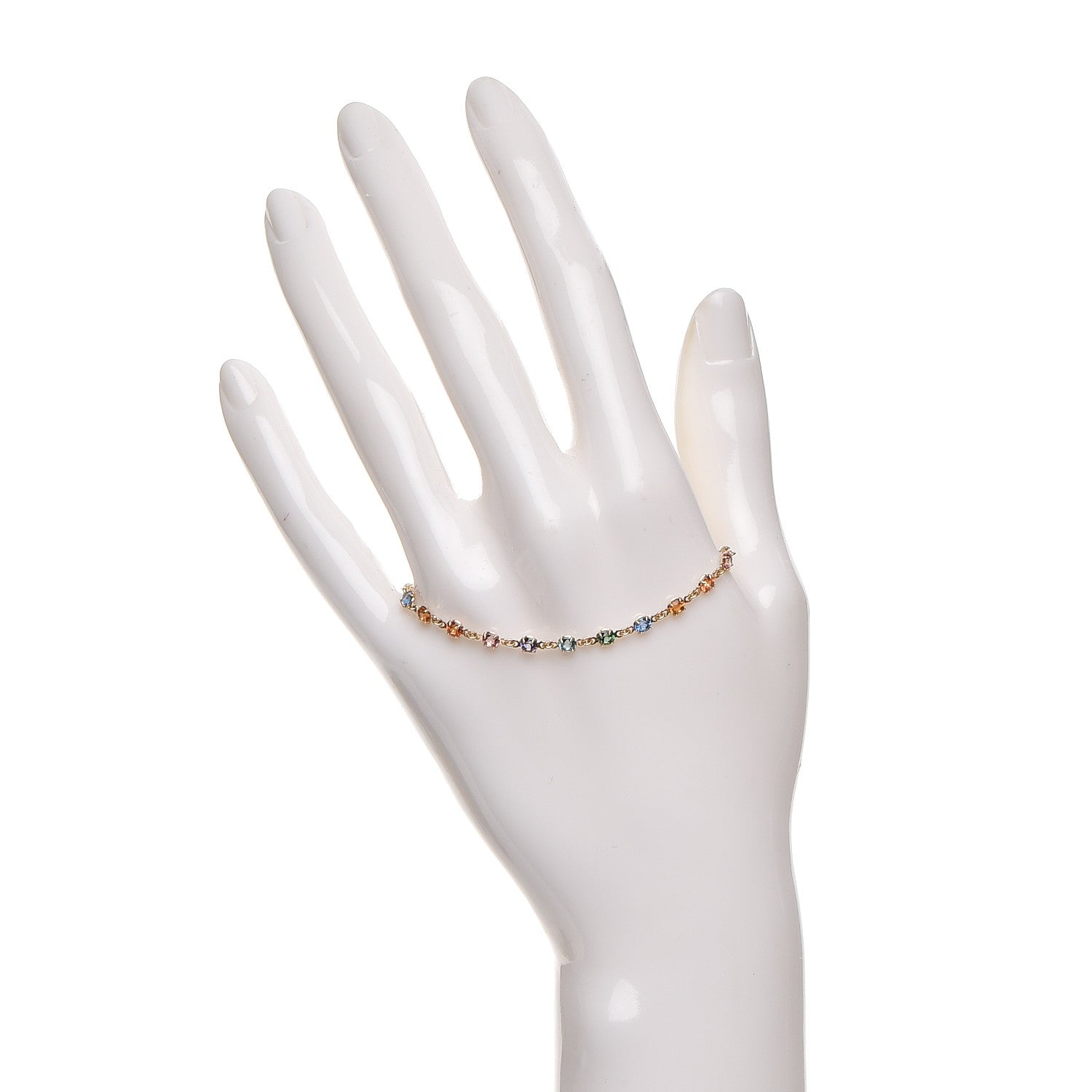 Gucci 18K Yellow Gold Double G Bracelet Multicolor 2 of 4